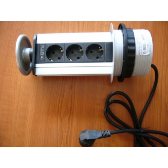 Rejtett dugalj ezüst 3x230V
