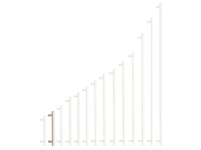 Nikkel szálcsiszolt fogantyú 128/168