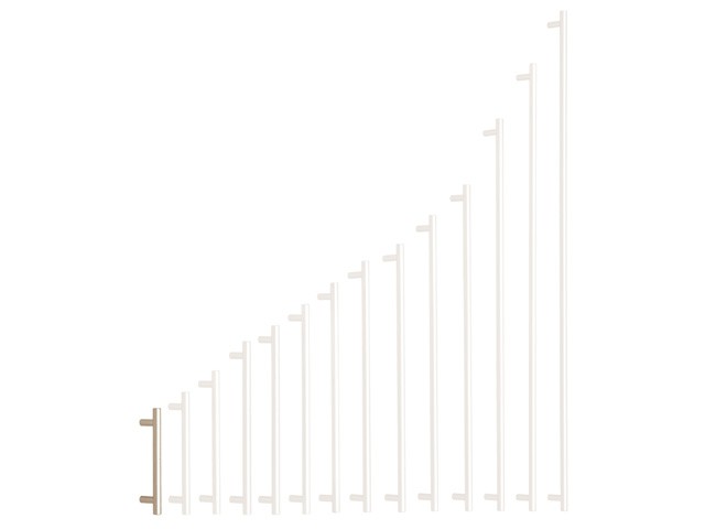 Nikkel szálcsiszolt fogantyú 96/136