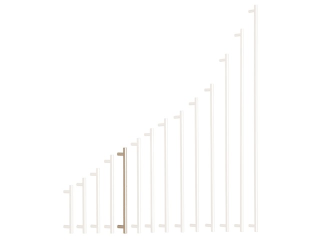 Nikkel szálcsiszolt fogantyú 224/264