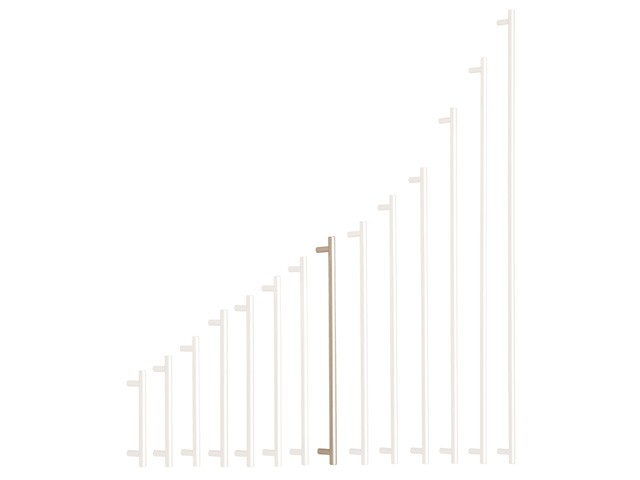 Nikkel szálcsiszolt fogantyú 320/360