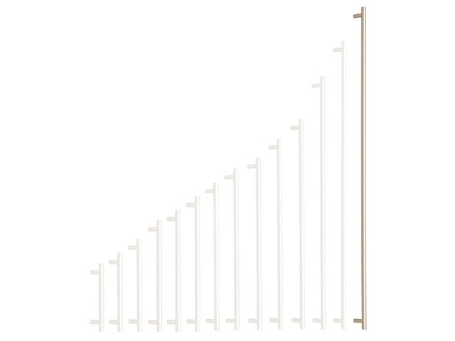 Nikkel szálcsiszolt fogantyú 760/800