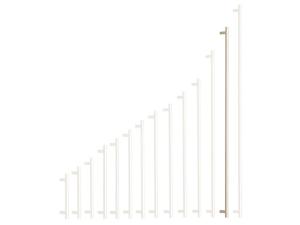 Nikkel szálcsiszolt fogantyú 660/700