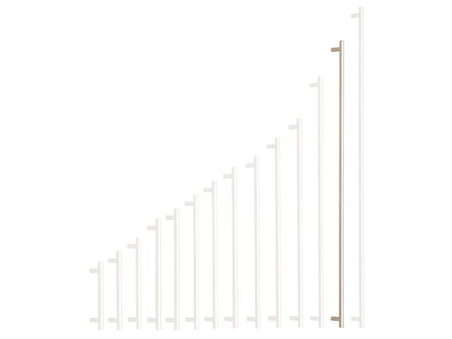 Nikkel szálcsiszolt fogantyú 660/700