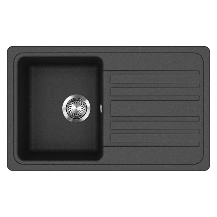 EVIDO Home 45S gránit mosogató, 765 x 460mm, antracit