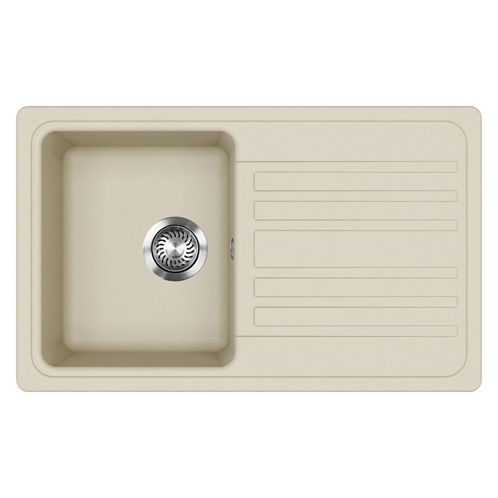 EVIDO Home 45S gránit mosogató, 765 x 460mm, bézs
