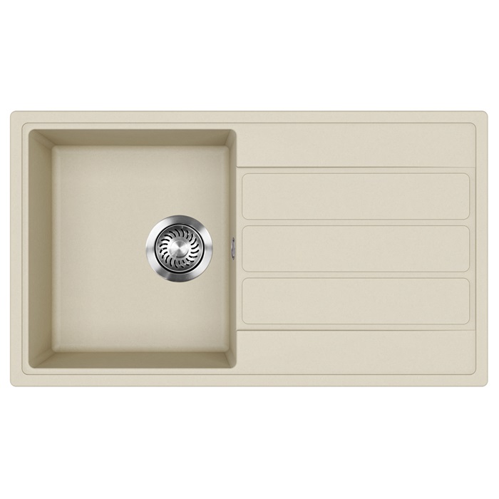 EVIDO Easy 45S gránit mosogató, 760 x 440 mm, bézs