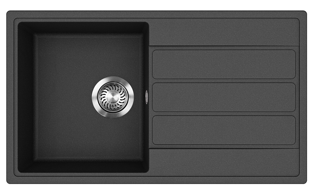 EVIDO Easy 45S gránit mosogató, 760 x 440 mm, antracit