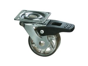 StrongCastors Kerék TOP, 50 mm, transzparens sötét, fékkel