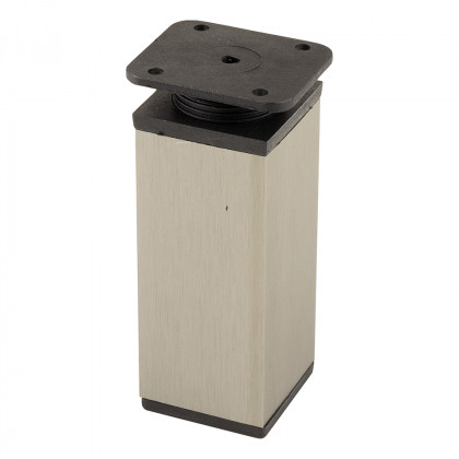 StrongLegs bútor láb , 100mm, inox/fekete műanyag