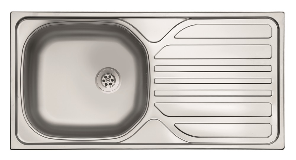 EVIDO BASIC natúr rozsdamentes acél mosogató, 860 x 435 mm
