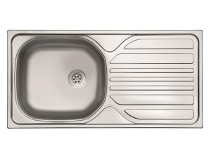 EVIDO BASIC natúr rozsdamentes acél mosogató, 860 x 435 mm