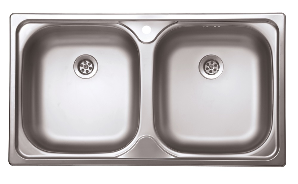 EVIDO FLEX DUO natúr rozsdamentes acél mosogató, 780 x 435 mm