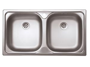 EVIDO FLEX DUO natúr rozsdamentes acél mosogató, 780 x 435 mm